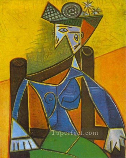 Woman seated in an armchair 4 1941 Pablo Picasso Oil Paintings